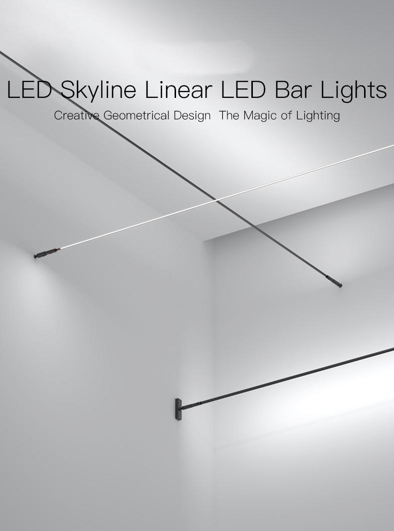 4m/6m/8m Skyline Linear Light COB LED Wall Lamp Living Room Art Exhibition  Background Decor