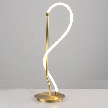 DIY Modern art creative design decoration front desk brass silicon LED table light