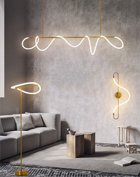 brass silicon LED hanging light