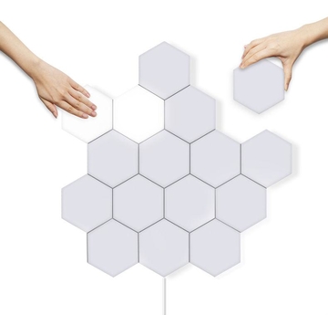 Hex LED White Night Light Panels Modern Quantum Smart Modular Touch Hexagon Wall Lights DIY Magnetic Lamp for Bedroom Decor