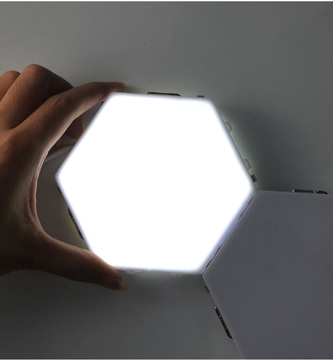 Hex LED White Night Light Panels Modern Quantum Smart Modular Touch Hexagon Wall Lights DIY Magnetic Lamp for Bedroom Decor
